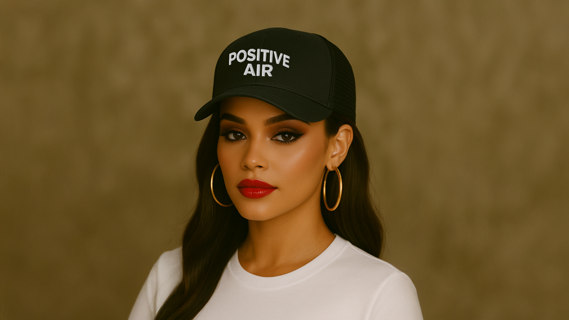 Positive Air Black Trucker